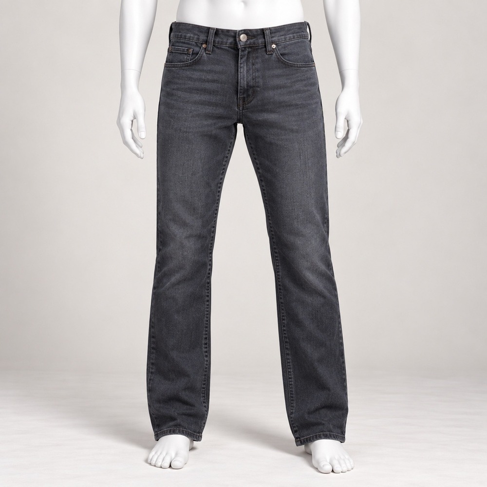 Rue21 Straight Leg Jeans Womens 7/8 Black Denim Classic 5-Pocket Casual